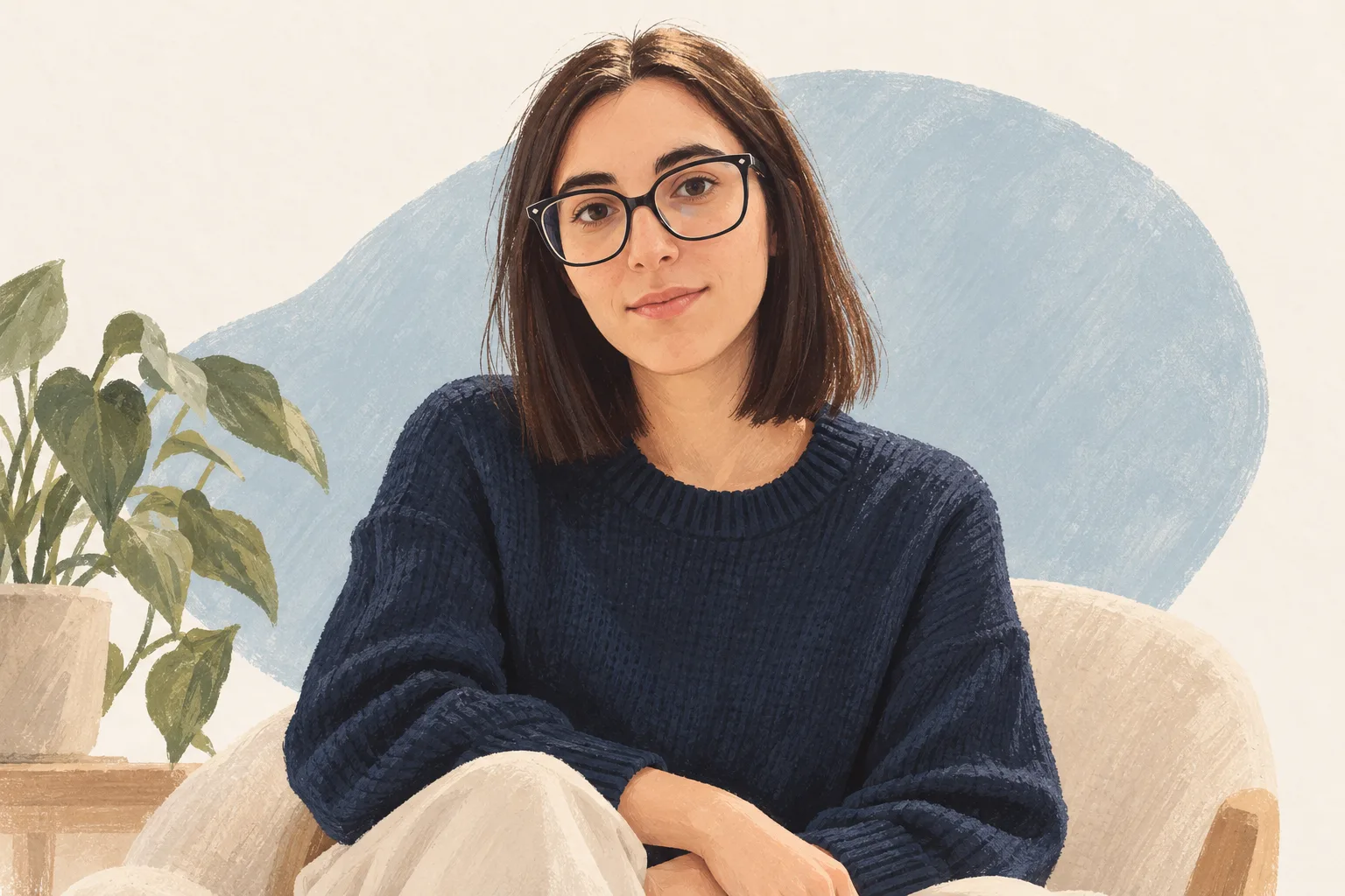 Retrato ilustrado de Elena